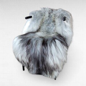 Genuine Icelandic Sheepskin Rug XXL Primitive Gray Moorit 55" x 35"
